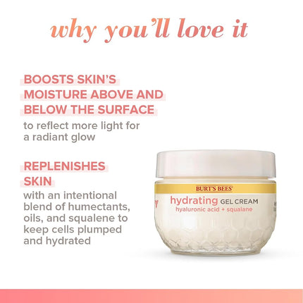 Burts Bees Truly Glowing Gel Cream for Unisex 1.8 oz Cream, White