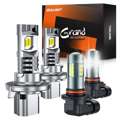 SEALIGHT H13 H10 Light Bulbs Combo, Upgraded 60000