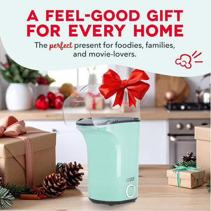 Máquina para hacer palomitas de maíz de aire caliente DASH con taza medidora para dosificar los granos de maíz y derretir mantequilla, 16 tazas - Blanco