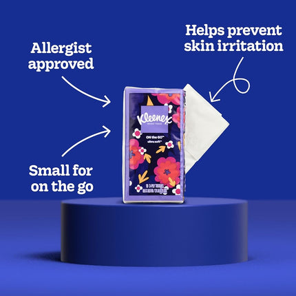 Kleenex On-The-Go Facial Tissues, 72 On-The-Go Packs, 10 Tissues per Box, 3-Ply (720 Total Tissues)