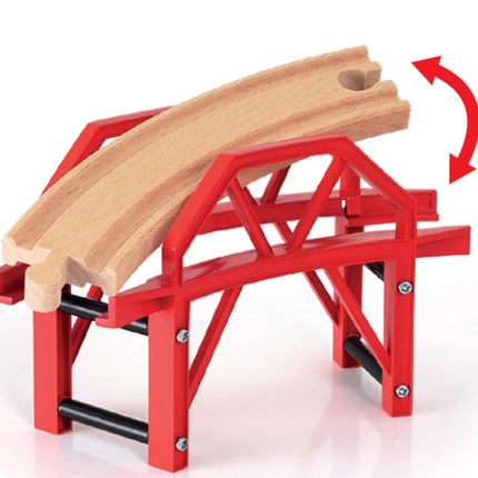 BRIO World 33699 Curved Bridge Railway Accessory 4 Pieces for Ages 3+