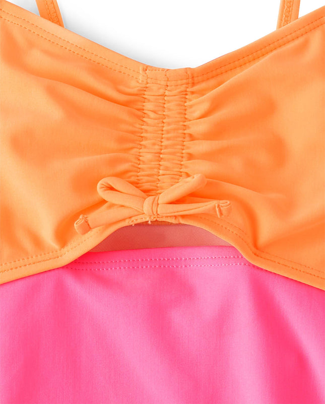 Maillot de bain une pièce The Children's Place pour filles, pivoine fluo, taille très petit