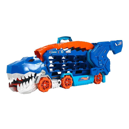 Hot Wheels City Ultimate T-Rex Transporter & 2 Die-Cast Toy Cars