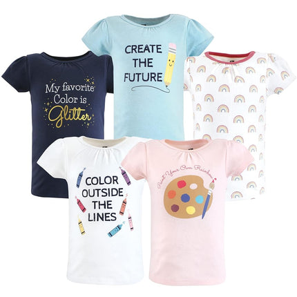 Hudson Baby Camisetas de manga corta unisex para bebé, creatividad, 6-12 meses