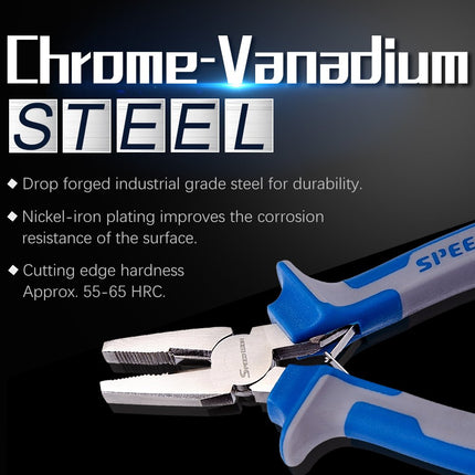 SPEEDWOX Micro Linemans Pliers Mini Combination Pliers 5 inch Small Wire Cutters for Jewelry Making Precision Fine Pliers Serrated Jaw Craft Hand Tools with Spring Chrome Vanadium Steel