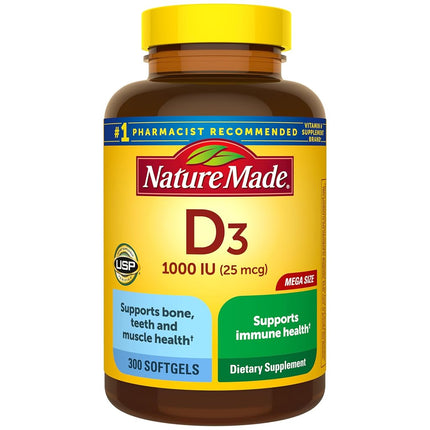 Nature Made Vitamin D3 1000 IU, 300-Count Liquid S