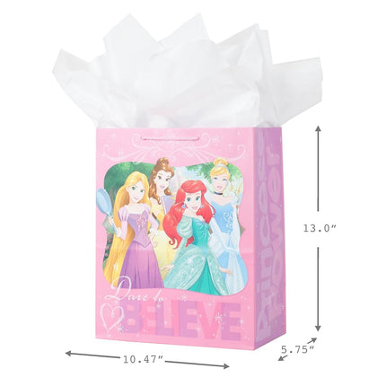 Hallmark 13" Large Disney Gift Bag Bundle (Pack of 3: Minnie Mouse, Princesses and Frozen) for Birthdays, Kids Parties or Any Occasion