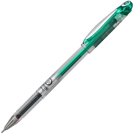 Pentel Arts Slicci 0.25 mm Extra Fine Gel Pen, Green Ink, Box of 12 (BG202-D) by Pentel