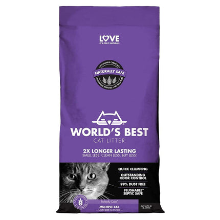 World's Best Cat Litter 8lb (3.63kg) Multiple Cat Lavender Scented