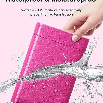 GSSUSA Pink Bubble Mailers 4X8'' Padded Poly Mailer 100 Pack, Self Seal Packaging for Small Business, Shipping Envelopes, Bags, Mailing Supplies 4x8 100PC