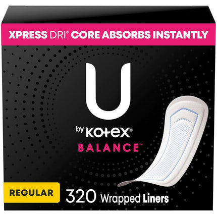 U by Kotex Curves Regular Liners, Unscented, 40 Count (Pack of 8)