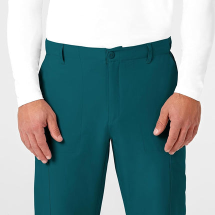 WonderWink 5355XCARI3XL W123 Men's Flat Front Cargo Pocket Pant, Caribbean Blue, Extended-3XL Size