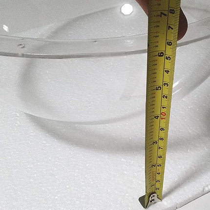 Acrylic Dome/Plastic Hemisphere - Clear - 12" Diameter, 3/4" Flange with Pre-Drilled Holes