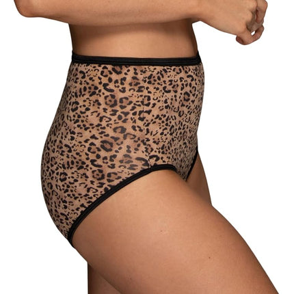 Vanity Fair Women's Illumination Brief Panty 13109, Toffee Leopard Print, Medium