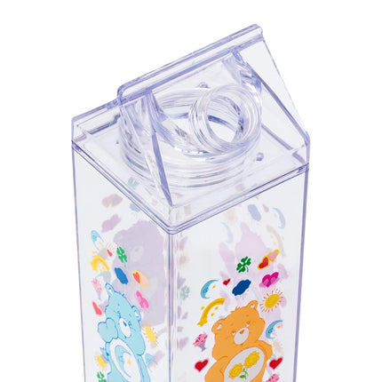 Silver Buffalo Care Bears con los osos Friend, Cheer, Grumpy y Best Friend, botella jarra de cartón de leche de plástico, 480 ml
