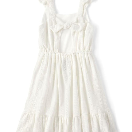 The Children's Place Girls' Printed Summer Dresses, Simply White, X-Small