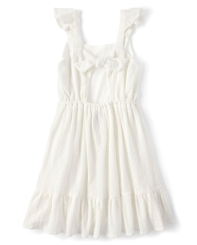 The Children's Place Girls' Printed Summer Dresses, Simply White, Small