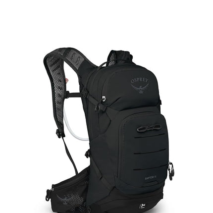 Osprey Raptor 14L Men's Mountain Biking Backpack with Hydraulics Reservoir, Black, Black, One Size, Mountain Biking Backpack With Hydraulics Reservoir