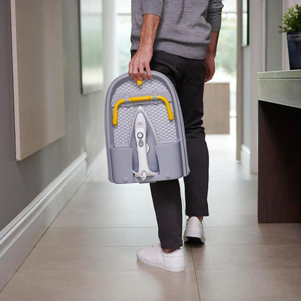 Joseph Joseph Pocket Folding Space-Saving, Compact table-top Ironing Board Regular, Grey/Yellow