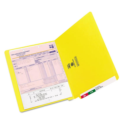 Smead End Tab Folder, Letter, Straight, 11 Point, Yellow, 100 Per Box (25910)
