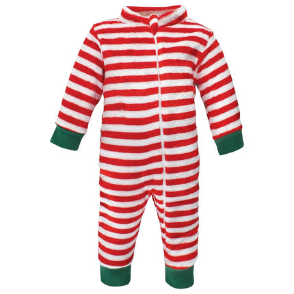 Hudson Baby baby-girls Plush Jumpsuits, Rudolph, 0-3 Months