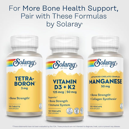 Solaray - Vitamin D3 + K2 Soy-Free Formula - 120 Vegetable Capsule(s)