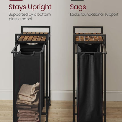 VASAGLE Laundry Hamper, Slim Laundry Basket, Pull-Out Removable Bag