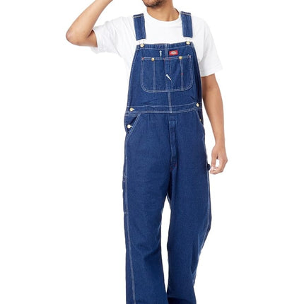 Dickies Men's Bib Smooth Straight Dungarees, Blue (Bleu Rnsd Ind/Blu), W30/L32 (Manufacturer Size: W30/L32)