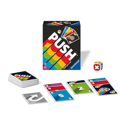 Ravensburger Push Card Game - Family Game for Kids and Adults Age 8 Years Up - 2 to 6 Players