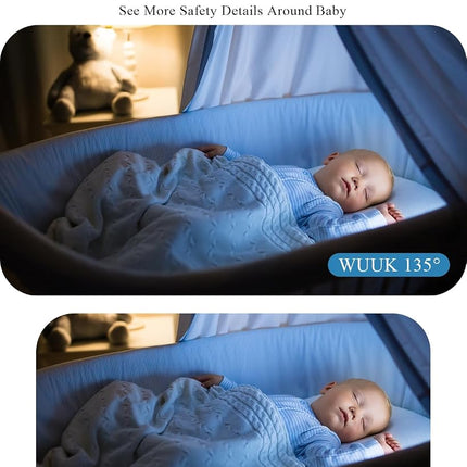 WUUK 2K Baby Monitor with Camera and Audio (Blue)