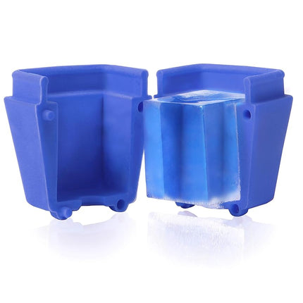 Dexas Ice•Ology Silicone Clear Ice Maker Tray - 8 Count Cube Tray, 1.375 Inch Square Cubes for Crystal Clear Craft Cocktails
