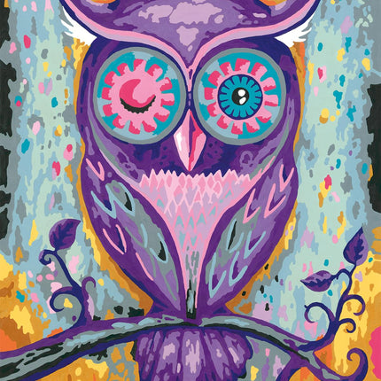 Ravensburger CreArt Large Format 24 x 30 cm – Dreamy Owl – Creative Hobby – Paint by Numbers – Adult – Relaxing and Creative Activity – from 12 Years – 28990 – French Version