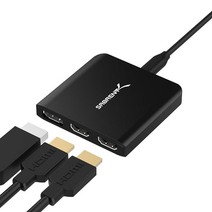 SABRENT USB C to HDMI Adapter with Dual HDMI & Dis