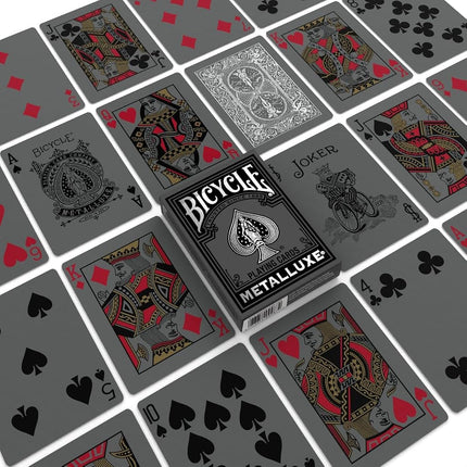 Bicycle Black and Silver Metalluxe Playing Cards Premium Foil Deck