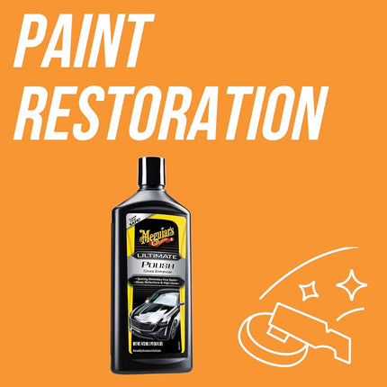 Meguiar's G19216EU Ultimate Car Polish Pre-Waxing Glaze 473ml. for deep Reflections and Maximum Gloss