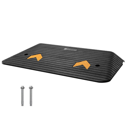 VEVOR Rampa de umbral de goma de 3" de altura para puertas, rampa de puerta con superficie texturizada antideslizante, capacidad de carga de 33069 libras, rampa de acera de goma para sillas de ruedas y patinetes