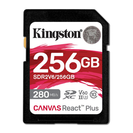 Kingston Canvas React Plus V60 SD 256GB SDXC UHS-I