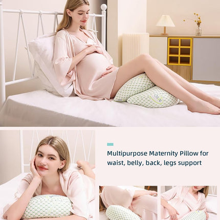 Oternal Pregnancy Pillow for Pregnant Women,Soft Pregnancy Body Pillow,Support for Back, HIPS, Legs,Maternity Pillow with Detachable and Adjustable Pillow Cover