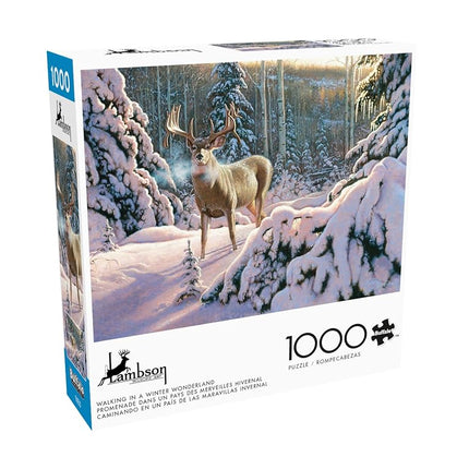 Buffalo Games - Hayden Lambson - Walking in a Winter Wonderland - 1000 Piece Jigsaw Puzzle for Adults Challenging Puzzle Perfect for Game Nights - Finished Puzzle Size is 26.75 x 19.75