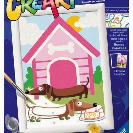 Ravensburger - Dachshund CreArt Paint by Numbers Kit | Fun & Easy DIY Art for Kids Age 7+ | Creative Gift Idea for Birthdays & Holidays