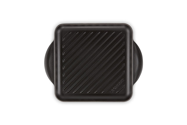 Le Creuset Parrilla cuadrada de hierro fundido esmaltado, 24 cm, Licorice