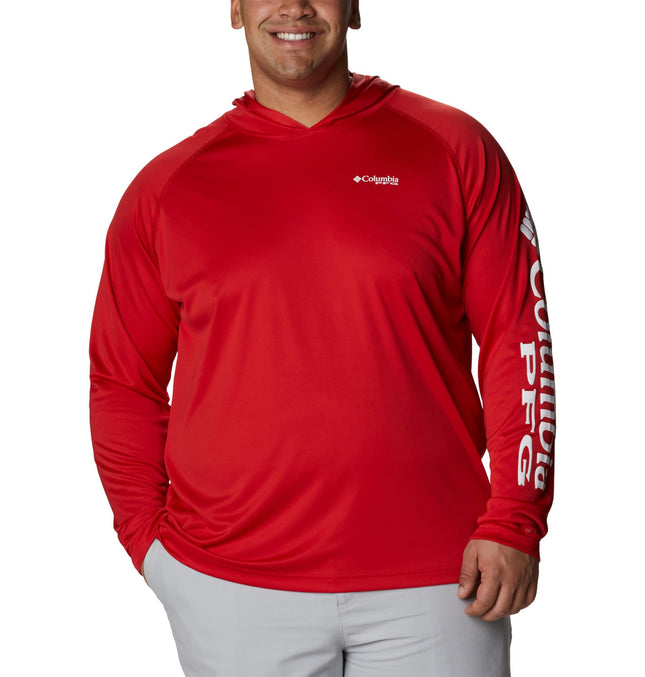 Columbia Men's Terminal Tackle Hoodie, Red Spark/W