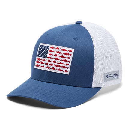 Columbia Men's PFG Fish Flag Mesh Ball Cap-High, N