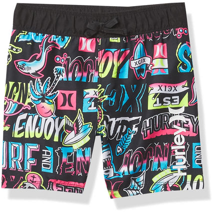 Hurley Boys' Printed Pull on Swim Trunks, Multi/St