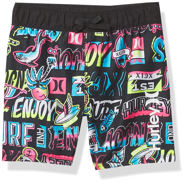 Hurley Boys' Printed Pull on Swim Trunks, Multi/St