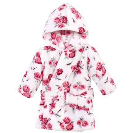Hudson Baby Unisex Bebé niñas bebés niños felpa piscina y bata de playa, rosa, 18-24 meses