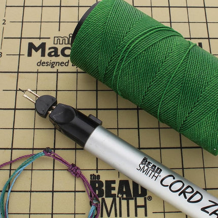 The Beadsmith Knot It Waxed Polyester Cord – Green Grass Color – 0.7mm Diameter – Light Wax, 144 Meters (472 Feet) Per Spool – Make Jewelry, Macrame, Friendship Bracelets and DIY Crafts