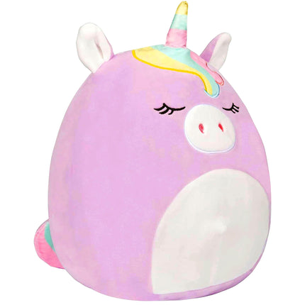 Squishmallow Silvia La Unicornio Morado de 16" - Peluche Suave y Adorable - Kellytoy Oficial - Gran Regalo de San Valentín y Pascua para Niños