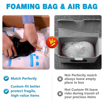 18” x 18” 10 PCS TONESPAC Instant Pack Quick Expanding Foam X-200 Packaging Bag for Packaging and Shipping