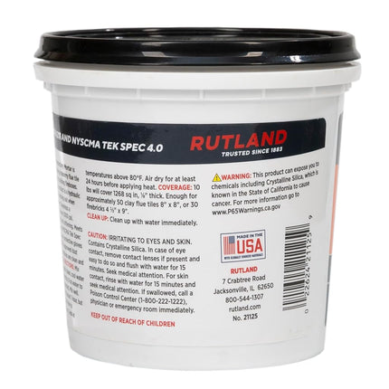 Rutland Dry Mix 211 Refractory Mortar 2.5 Pound - USA-Made High Temperature Mortar for Masonry - 2550 °F Fire Cement Patch for Fireplace Brick, Fire Pit, Kiln, Forge & Pizza Oven Repair